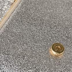 Pre Owned Saint Laurent Gold Textured Leather Kate Tassel Wallet on Chain 