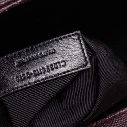 Pre Owned Saint Laurent Burgundy Matelassé Leather Large Cassandre Flap Shoulder Bag