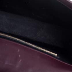Pre Owned Saint Laurent Burgundy Matelassé Leather Large Cassandre Flap Shoulder Bag