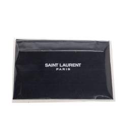 Pre Owned Saint Laurent Black Matelassé Leather Cassandre Shopper Tote