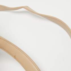 Pre Owned حقيبة سان لوران موجيك جلد بيج بيد علوية متوسطة