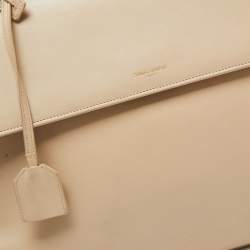 Pre Owned حقيبة سان لوران موجيك جلد بيج بيد علوية متوسطة