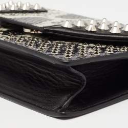 Pre Owned حقيبة كتف سان لوران بيتي جلد ثعبان ثنائي اللون مزخرف بقلاب 