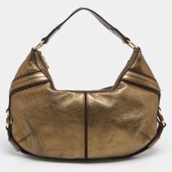 Yves Saint Laurent Metallic Bronze Leather Hobo