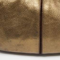 Yves Saint Laurent Metallic Bronze Leather Hobo