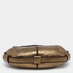 Yves Saint Laurent Metallic Bronze Leather Hobo