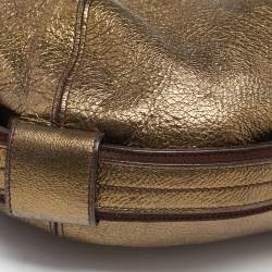 Yves Saint Laurent Metallic Bronze Leather Hobo