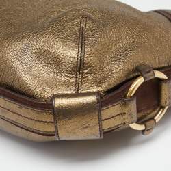 Yves Saint Laurent Metallic Bronze Leather Hobo