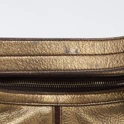 Yves Saint Laurent Metallic Bronze Leather Hobo