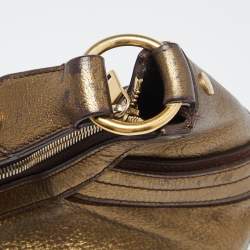 Yves Saint Laurent Metallic Bronze Leather Hobo