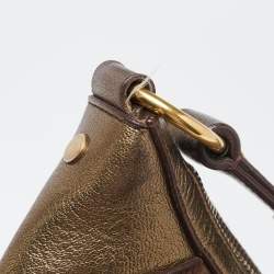 Yves Saint Laurent Metallic Bronze Leather Hobo