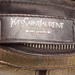 Yves Saint Laurent Metallic Bronze Leather Hobo