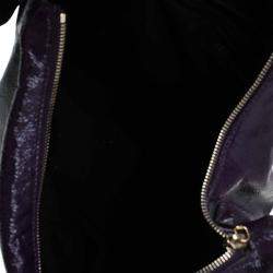 Pre Owned Saint Laurent Paris Purple Patent Leather Multy Hobo