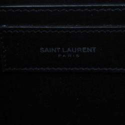 Pre Owned حقيبة كتف سان لوران باريس بيتي جلد ثعبان أسود