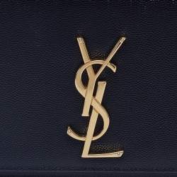 Saint Laurent Black Grained Leather Kate Clutch