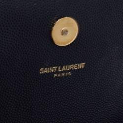 Saint Laurent Black Grained Leather Kate Clutch