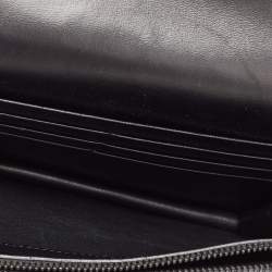 Pre Owned محفظة بسلسلة سان لورانجلد نقشة التمساح أسود مونوغرام نمط الظرف