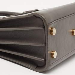 مملوكة مسبقًا حقيبة يد سان لوران نانو كلاسيك ساك دو جور جلد رصاصي