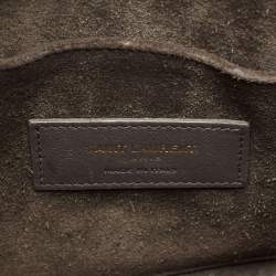 مملوكة مسبقًا حقيبة يد سان لوران نانو كلاسيك ساك دو جور جلد رصاصي