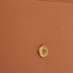 Pre Owned Saint Laurent Tan Leather Kate Tassel Wallet On Chain