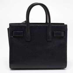 Pre Owned حقيبة يد سان لوران نانو كلاسيك ساك دو جور جلد سوداء 