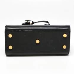 Pre Owned حقيبة يد سان لوران نانو كلاسيك ساك دو جور جلد سوداء 