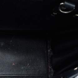 Pre Owned حقيبة يد سان لوران نانو كلاسيك ساك دو جور جلد وجلد نقش ثعبان بيج/ أسود