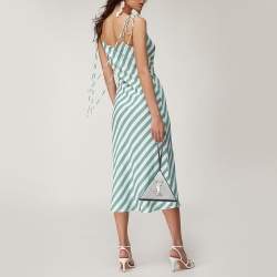 Pre Owned Saint Laurent Black Leather Pyramid Box Wristlet Clutch