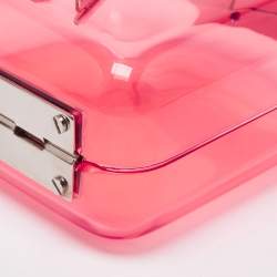 مملوكة مسبقًا حقيبة كلتش سان لوران إيتوال كيوبيك مينادير زجاج بليكسي وردية