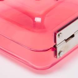 مملوكة مسبقًا حقيبة كلتش سان لوران إيتوال كيوبيك مينادير زجاج بليكسي وردية