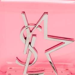 مملوكة مسبقًا حقيبة كلتش سان لوران إيتوال كيوبيك مينادير زجاج بليكسي وردية