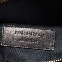 Pre Owned Saint Laurent Black Textured Leather Medium Y Cabas Chyc Tote