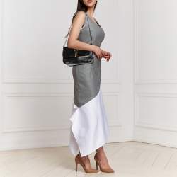 Pre Owned Yves Saint Laurent Black Textured Leather Large Chyc Shoulder Bag