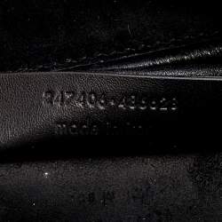 Pre Owned Yves Saint Laurent Black Textured Leather Large Chyc Shoulder Bag