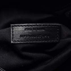 Pre Owned حقيبة يد توتس سان لوران نيكي جلد مجعد أسود