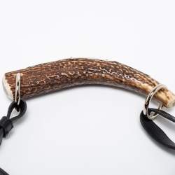 Pre Owned Yves Saint Laurent Cream/Black Canvas And Leather Vincennes Mombasa Hobo