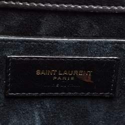 Pre Owned Saint Laurent Black Leather Sunset Top Handle Bag
