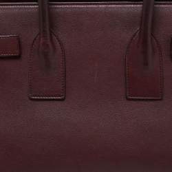 Pre Owned Saint Laurent Burgundy Leather Small Classic Sac De Jour Tote