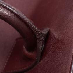Pre Owned Saint Laurent Burgundy Leather Small Classic Sac De Jour Tote