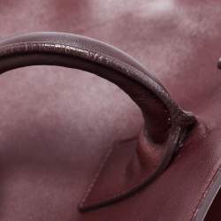 Pre Owned Saint Laurent Burgundy Leather Small Classic Sac De Jour Tote