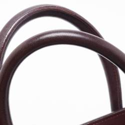 Pre Owned Saint Laurent Burgundy Leather Small Classic Sac De Jour Tote