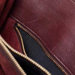 Pre Owned Saint Laurent Burgundy Leather Small Classic Sac De Jour Tote