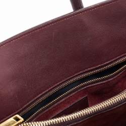 Pre Owned Saint Laurent Burgundy Leather Small Classic Sac De Jour Tote