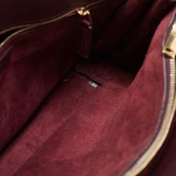 Pre Owned Saint Laurent Burgundy Leather Small Classic Sac De Jour Tote