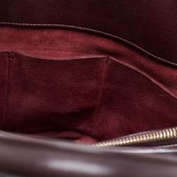 Pre Owned Saint Laurent Burgundy Leather Small Classic Sac De Jour Tote
