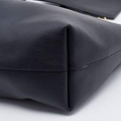 مملوكة مسبقًا Saint Laurent Black Leather E/W Shopper Tote