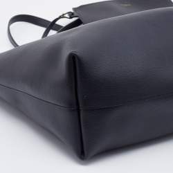 مملوكة مسبقًا Saint Laurent Black Leather E/W Shopper Tote