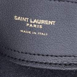 مملوكة مسبقًا Saint Laurent Black Leather E/W Shopper Tote