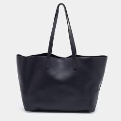 مملوكة مسبقًا Saint Laurent Black Leather E/W Shopper Tote