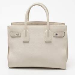 Saint Laurent White Leather Baby Classic Sac De Jour Tote